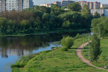 Tver, view of the picturesque valley of the Tmaka river - obrazy, fototapety, plakaty