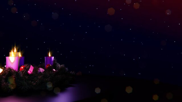 Advent Wreath And Candles is motion footage for festival films and cinematic in celebrate scene. Also good background for scene and titles.