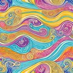 waves,wave,doodling,pink,black,red,green,yellow,purple,blue,brown,orange
