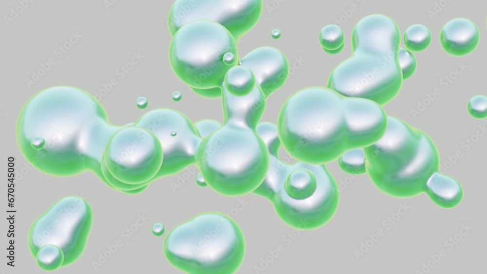 Poster organic metaball satisfying loop animation