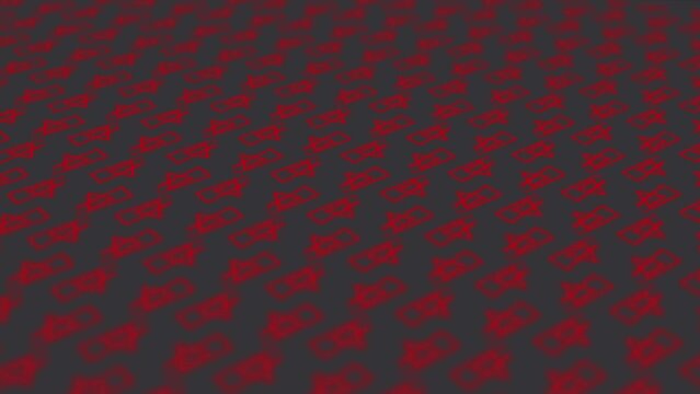red pattern triangle and motion line with rotating grey background 