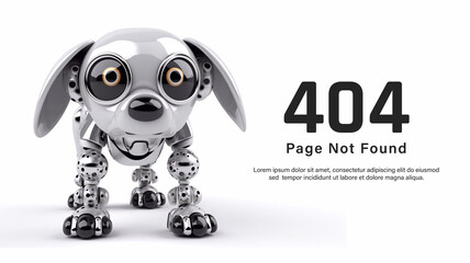 404 error page template for website. Page not found. 