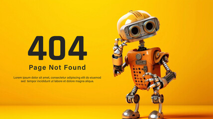 404 error page template for website. Page not found