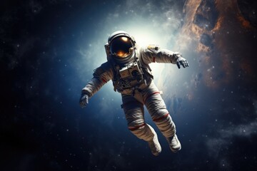 Astronaut Drifting in the Space - obrazy, fototapety, plakaty