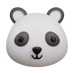 Panda Head 3D Illustration © StringLabs