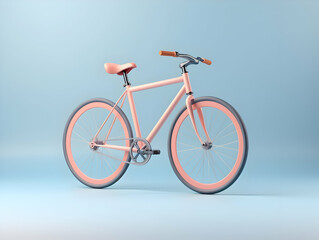 Obraz premium A realistic 3D bicycle isolated on white background, Ai generated eco friendly bicycle, Isolated bicycle on a lighter background