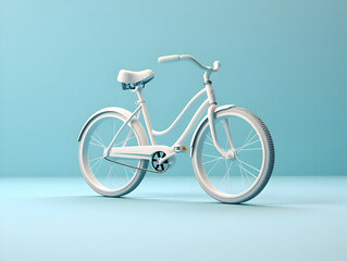 Fototapeta na wymiar A realistic 3D bicycle isolated on white background, Ai generated eco friendly bicycle, Isolated bicycle on a lighter background