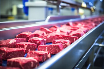 industrial meat Meat processing in the food industry