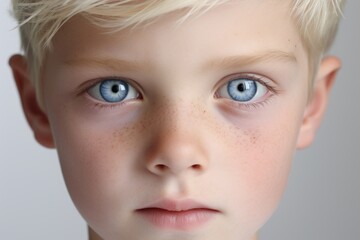 Portrait of a boy with blue eyes