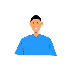 flat design happy man