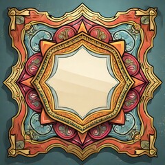 frame with pattern, design, ai generated 