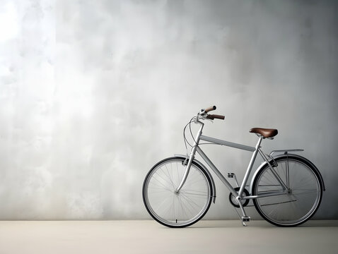 A realistic 3D bicycle isolated on white background, Ai generated eco friendly bicycle, Isolated bicycle on a lighter background