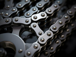 Different parts of a bicycle, chain, seat, disk brake, tire, handle and other parts of a bicycle