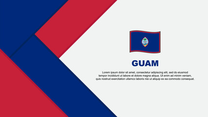 Guam Flag Abstract Background Design Template. Guam Independence Day Banner Cartoon Vector Illustration. Guam Illustration
