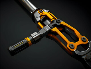 Different parts of a bicycle, chain, seat, disk brake, tire, handle and other parts of a bicycle