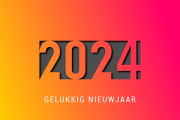 Foto op Plexiglas 2024 - gelukkig nieuwjaar 2024 © guillaume_photo