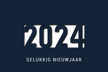 Foto op Canvas 2024 - gelukkig nieuwjaar 2024 © guillaume_photo