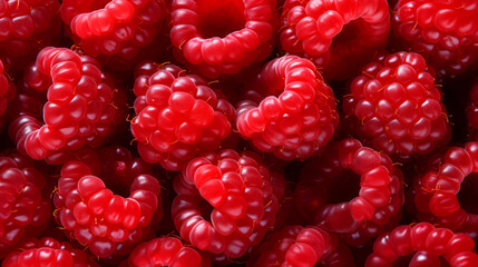 Top view of fresh raspberry slice background on white background.