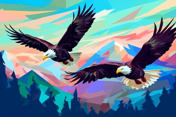 wpap stail a pair of eagles in flight