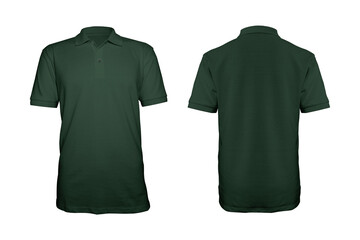 Forest Plain Short Sleeve Polo Shirt with Front and Back Design Template