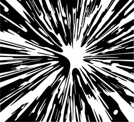 abstract explosion background vector black and white
