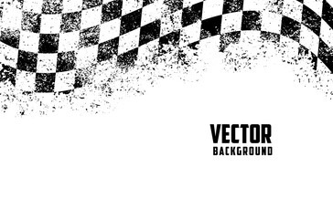 Racing flag grunge background monochrome