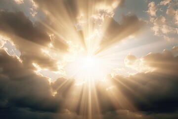 Radiant Sky: Divine Sunburst