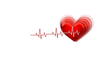 heart wave line of heart beat