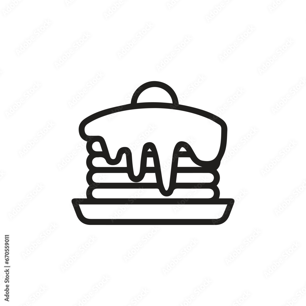 Poster waffel icon vector. linear style sign for mobile concept and web design. waffel symbol illustration.
