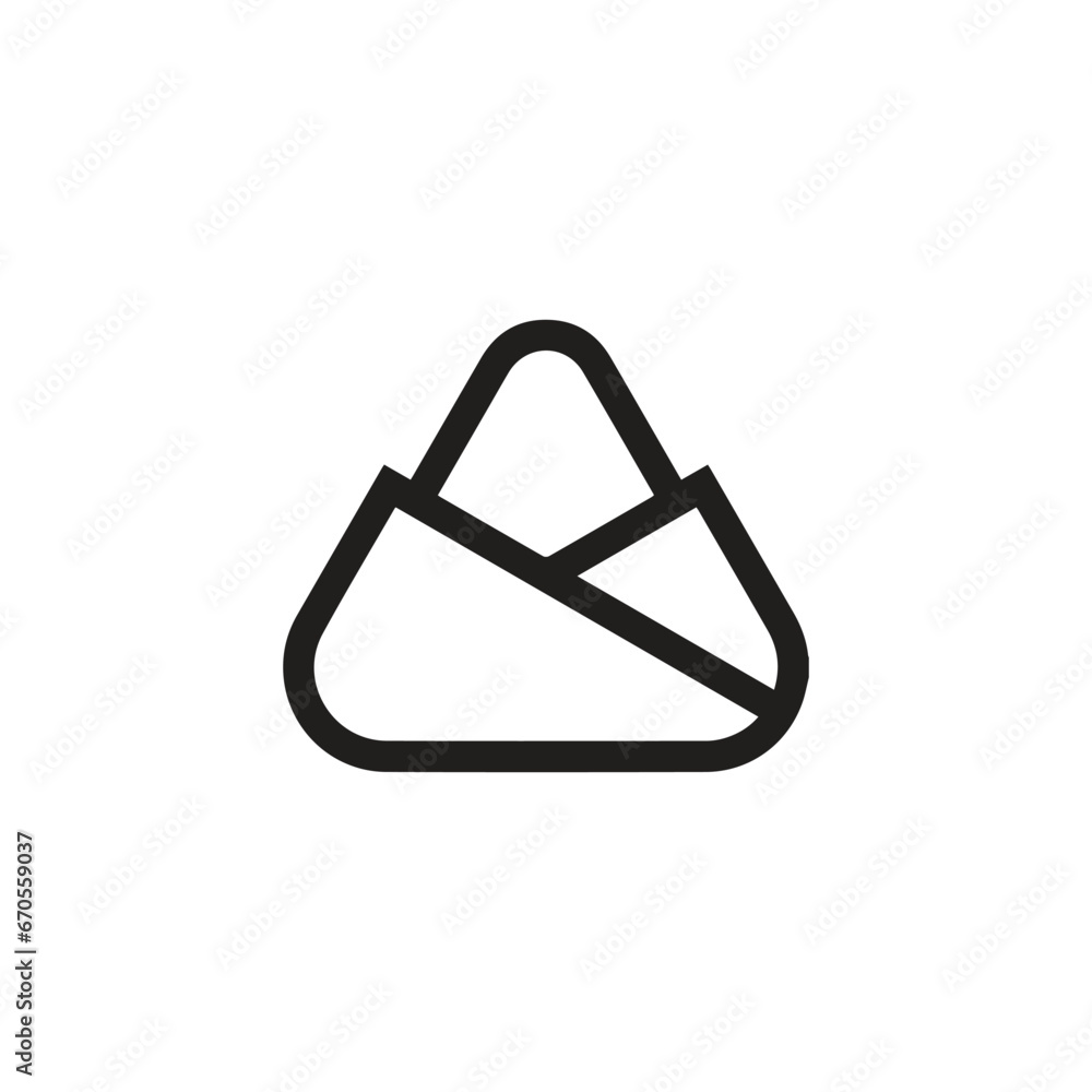 Poster zongzi icon vector. linear style sign for mobile concept and web design. zongzi symbol illustration.