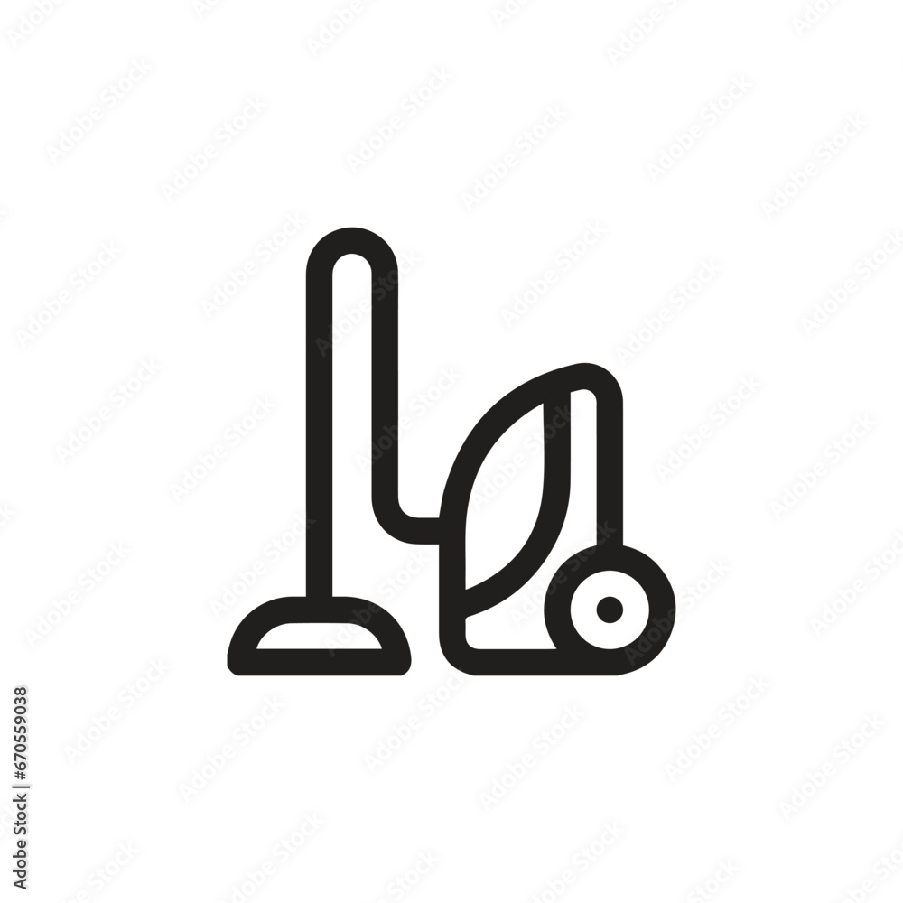 Poster vacuum machine icon vector. linear style sign for mobile concept and web design. vacuum machine symb