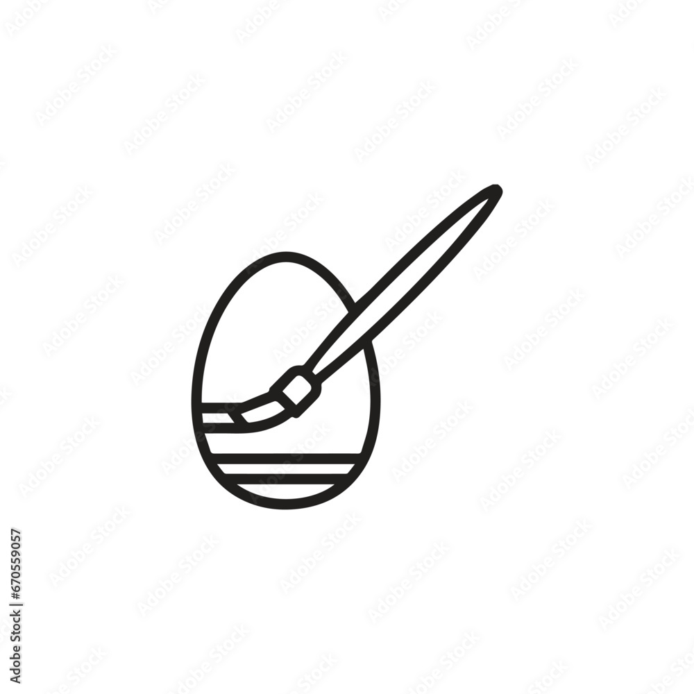 Poster easter egg icon vector. linear style sign for mobile concept and web design. easter egg symbol illus