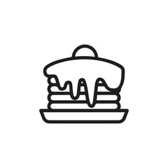 waffel icon vector. Linear style sign for mobile concept and web design. waffel symbol illustration. Pixel vector graphics - Vector.	
