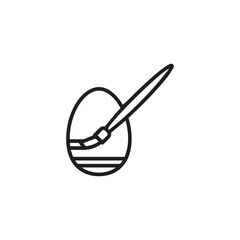 Easter Egg icon vector. Linear style sign for mobile concept and web design. Easter Egg symbol illustration. Pixel vector graphics - Vector.	