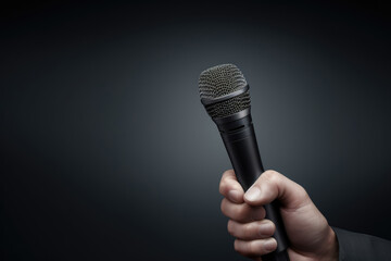 Voice Amplified: Handheld Microphone Ready to Speak