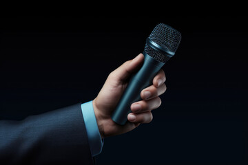 Voice Amplified: Handheld Microphone Ready to Speak