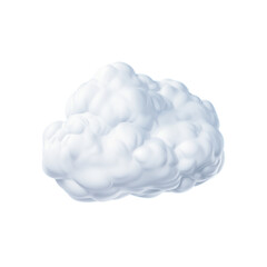 White realistic white cloud isolated transparent, Generative AI