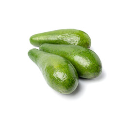 Avocado Isolated, Whole Avokado, Green Avocados Slice, Fresh Alligator Pear, Long Avocado Fruit