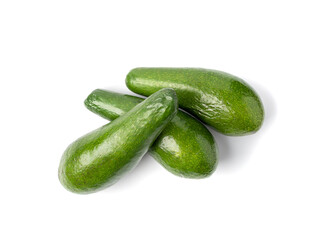 Avocado Isolated, Whole Avokado, Green Avocados Slice, Fresh Alligator Pear, Long Avocado Fruit
