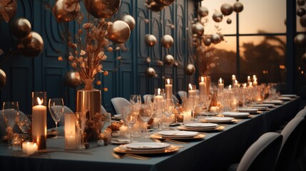 Fototapeta premium a luxurious gala dinner.