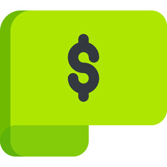 Payment cash in flat icon. Money, earn, dollar