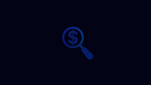 Search Magnifying glass icon on dollar sign animation. k1_1776
