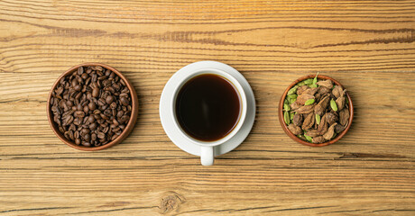 Cardamom Coffee, Cardamon Drink, Black Coffee with Kardamon, Cardamum Spice Beverage, Natural Tonic