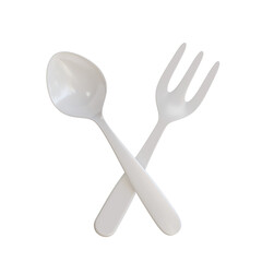 3D Model of White Fork and Spoon with Elegant Design for a Classy Dining Experience.
3d illustration, 3d element, 3d rendering. 3d visualization isolated on a transparent background