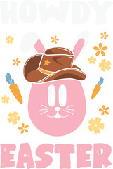 Western Easter Sublimation Illustration