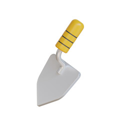 3D Model of Trowel with Ergonomic Design for Facilitating Mortar and Plaster Spreading Work.
3d illustration, 3d element, 3d rendering. 3d visualization isolated on a transparent background