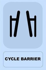 cycle barrier sign