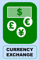 currency exchange sign