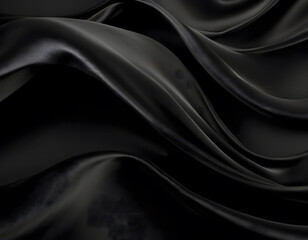 Fototapeta premium black silk fabric 