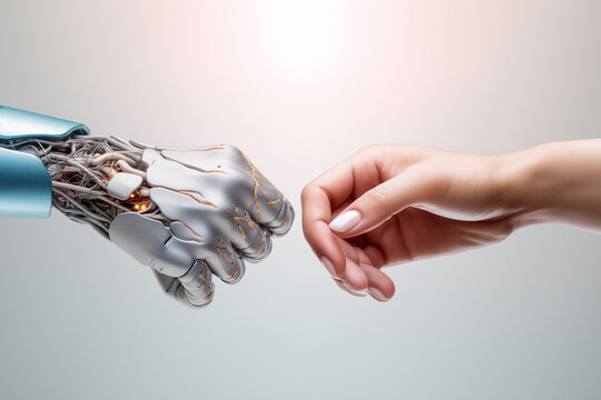 Energy exchange between the robot hand and the human hand
